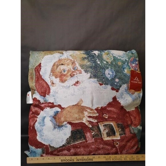 Holiday Time 2006 Santa’s Glow Christmas Large Tapestry Pillow 26" x 26" NEW - Picture 6 of 6